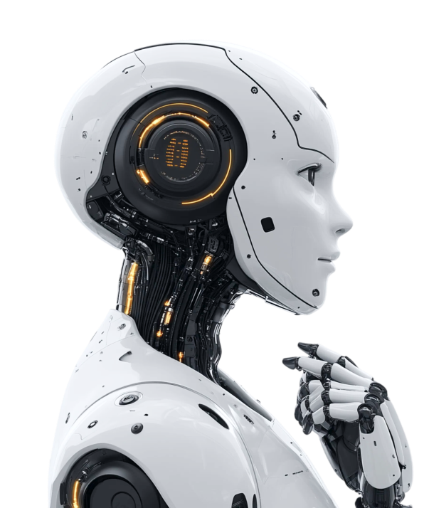 Белый робот ИИ